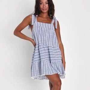 Blue and White Patterned Sundress
